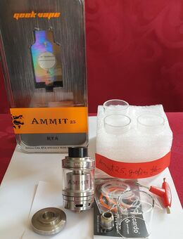 Geekvape Ammit 25,Single, RTA, SS, Top Zustand. FP. 30€. Mit 3 großen Ersatzgläsern! SAMMLUNGSVERKLEINERUNG! Verdampfer, Tank für Akkuträger, E Zigarette, Vape. - Bühl