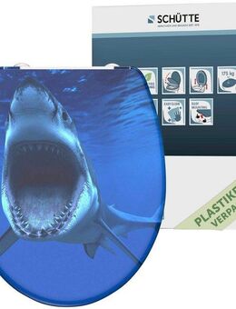 Schütte WC-Sitz Shark, Duroplast, mit Absenkautomatik und Schnellverschluss