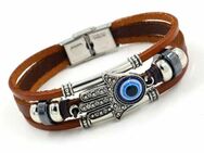 Armband Nazar Boncuk mit Fatimas Hand Blaue Auge Böser Blick Braun 15,90€* - Villingen-Schwenningen