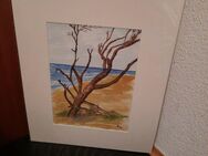 Gemälde, Baum am Strand Unikat, neu noch eingepackt. 30cm breit 39cm hoch - Essen