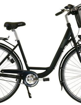 HAWK Bikes Cityrad City Wave Premium Plus Black, 3 Gang Shimano Nexus Schaltwerk, für Damen und Herren