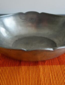 Zinnschale, oval mit 2 Griffen Gravur: 1779 mit 4 Punzen - Bad Bederkesa