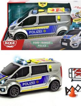 Dickie Toys Spielzeug-Transporter Ford Transit Police, mit Licht und Sound