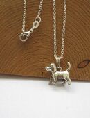 ☝️☝️☝️Halskette, 925 Sterling Silber plat. + Anhänger Hund in 3D NEU ⭐⭐⭐⭐⭐ in 86368