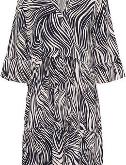 Saint Tropez Blusenkleid EdaSZ Dress Sommerkleid, Tunikakleid mit Volant und 3/4 Ärmel