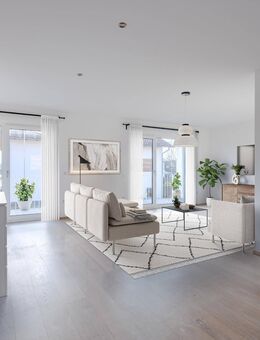 Sehr helle Maisonette-Wohnung mit Bergblick und großer Loggia - Übersee