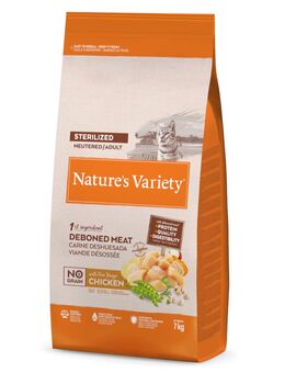1 kg gratis! 7 kg Nature's Variety - No Grain Sterilized Adult Freilandhuhn