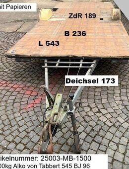 Plattformanhänger 1500kg ca 543 x 236 173 mit Brief, ZdR 189, ideal für TINY House, Quad- Zweirad-Maschinentransporter gebr. (Tabbert Comtesse 545 BJ 96) - Schotten Zentrum