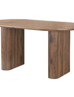OTTO home Esstisch Bostonia, ovaler Esstisch, Beine mit Rillenstruktur, pflegeleicht, Höhe 76 cm