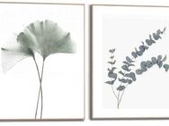 Reinders! Bild mit Rahmen Eukalyptus blatt Pflanze, Blätter (2 St), Ginko - Naturmotiv - Botanisch