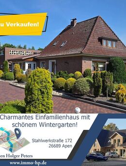 Großes Einfamilienhaus mit schönem Wintergarten in ruhiger Dorfidylle! - Apen