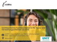 Sachbearbeiter/Sachbearbeiterin für Büro- und Verwaltungsarbeiten (m/w/d) - München