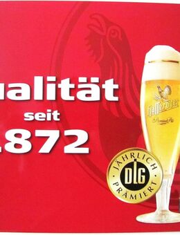 Brauerei Hasseröder - Qualität seit 1872 - DLG - Blechschild 20 x 30 cm - Doberschütz