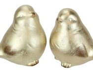 I.GE.A. Dekofigur Vogel aus Keramik (2 St), 2er Set Ornament Statue Tierfigur Skulptur Dekovogel Vogelfigur