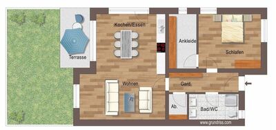 Eigentumswohnungen mit Gartenanteil 2-Zimmer Neubau KfW 40 Plus Standard