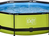 EXIT Framepool inkl. multifunktionaler Abdeckung (Set, 4-tlg), ØxH: 300x76 cm, mit Filterkartuschen-Pumpe und Abdeckung