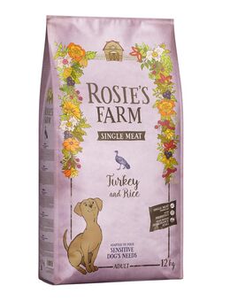 Rosie's Farm Single Meat Adult Pute mit Reis - 12 kg