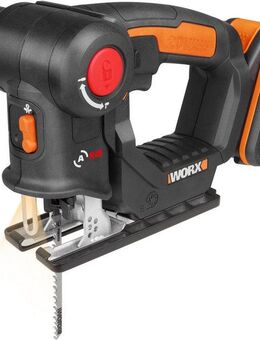 Worx Akku-Stichsäge WX550 Axis, Profi 2-in-1 Pendelhub Stich- & Säbelsäge, inkl. Akku & Ladegerät