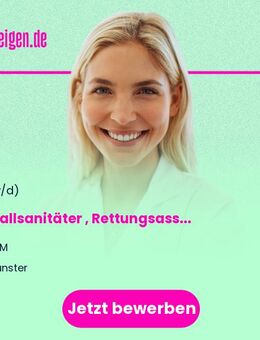 Notfallsanitäter (gn*), Rettungsassistent (gn*), Rettungssanitäter (gn*) oder Rettungshelfer (gn*) - Münster