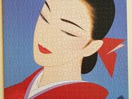 3x gelegtes Puzzle 1000 Teile - Japanese - moderne Geisha - Mädchen - 73,5 x 51 - Garbsen