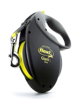 flexi Giant Gurt-Leine L - schwarz / neongelb,