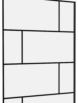 Marwell Walk-in-Dusche Bricks, Einscheibensicherheitsglas, (2 tlg), 90 x 195 cm, inkl. Haltestange für Deckenmontage
