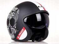 Starter Set Retro Motorrad Helm mit Sonnenblende Größenwahl - Wuppertal