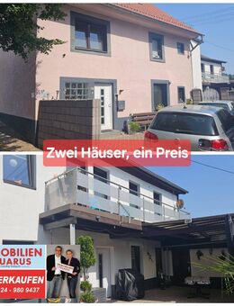 2 Häuser aufgeteilt in EG und OG Wohnungen, Ausbaureserve im DG, Stellplatz, Ottweiler Altstadt - Ottweiler