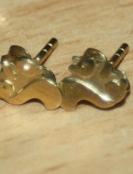 Kleine 333er Echtgold, gold Ohrstecker, Ohrringe, Eichhörnchen - Düsseldorf