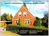 Nahe GREETSIEL von privat: ein EF-"FEHNHAUS“. Saniert, moder­nis. & renoviert mit Garage u. NeGeb. auf großem Grdst. - Krummhörn