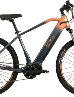 TOTEM E-Bike Mountainbike FJ-M, 8 Gang Shimano Tourney Schaltwerk, Kettenschaltung, Mittelmotor, 540 Wh, Pedelec, Elektrofahrrad für Damen u. Herren, MTB