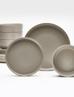 LeGer Home by Lena Gercke Tafelservice Geschirr-Set, Service Belli (12-tlg), 4 Personen, Steingut, runde Form, Scandi Style, 12 Teile, für 4 Personen