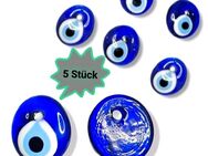 5 Stück Glas Dekoration Nazar Boncuk Blaue Anhänger Mit Loch Rund Auge Deko Blau 16,90 €* - Villingen-Schwenningen