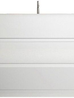 welltime Waschtisch Start, Breite 80 cm, 2 bzw. 3 Schubkästen, Badmöbel, Soft-Close, Keramik-Einsatzbecken, Weiß Hochglanz Lack