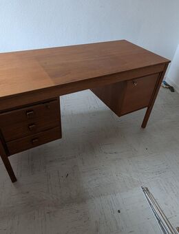 Antiker Tisch Schreibtisch Bürotisch aus den 60er Dänischer freistehender Mid-Century Schreibtisch aus Teak, 1960er - Tangstedt (Landkreis Stormarn)