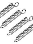 4 Stück Auspuff - Federn Krümmerbefestigung silber 44 mm 63 mm in 37632