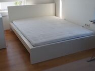 Doppelbett IKEA, weiss, Topzustand kpl. Mit Lattenrost und guter Matratze (ohne Flecken!) - Ratingen