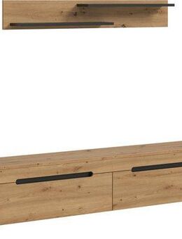 INOSIGN Wohnwand REHAT, TOPSELLER!, 4-teilig, inkl. Beleuchtung, stehend oder hängend, (4-St., Set bestehend aus: 2x Vitrine inkl. Beleuchtung, Lowboard & Wandboard), Kombination, Anbauwand, Set, Wohn-Set, Wohnzimmer-Set, Schrankwand