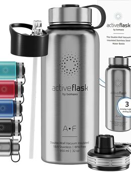 BeMaxx Trinkflasche Edelstahl ACTIVE FLASK silber 950ml - Birkenfeld (Baden-Württemberg)