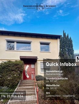 Gepflegtes und renoviertes Reiheneckhaus in begehrter und kinderfreundlicher Lage der Stadt Lüdenscheid - Lüdenscheid