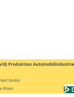 Helfer (m/w/d) Produktion Automobilindustrie (23,09 €/h) - Wörth (Rhein)