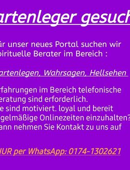 Neues Portal für Kartenlegen sucht - Hamburg
