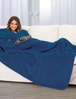 Einschlagdecke Ärmeldecke, Gözze, mit Brusttasche und integrierter Handytasche, Kuscheldecke