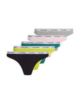 Calvin Klein Underwear String 5 PACK THONG (LOW-RISE) (Packung, 5-St., 5er-Pack) mit Logobund