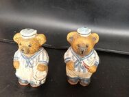 2 Teddybär Dekofigur Steinguss ca. 10cm hoch als Set zusammen Matrosen - Essen