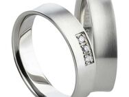 Titanringe mit drei Zirkonias AB666-AB667 - Aholming