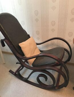 Schaukelstuhl Holz/Leder im Thonet-Stil - Würzburg