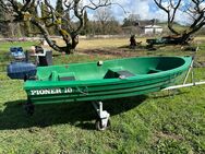 ☀Angelboot det norske veritas Pioner 10 Boot 3 PS Motor Trailer - Owingen