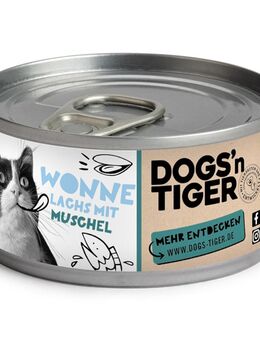 Dogs'n Tiger Cat Filet 12 x 70 g - Lachs mit Muschel