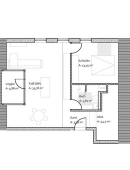 NEUBAU: 2-Zi-Dachgeschosswohnung mit Loggia - Erlangen